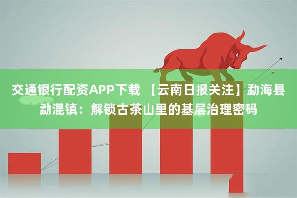 交通银行配资APP下载 【云南日报关注】勐海县勐混镇：解锁古茶山里的基层治理密码