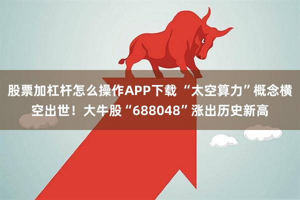 股票加杠杆怎么操作APP下载 “太空算力”概念横空出世！大牛股“688048”涨出历史新高